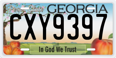 GA license plate CXY9397