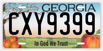 GA license plate CXY9399