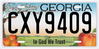GA license plate CXY9409