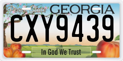 GA license plate CXY9439
