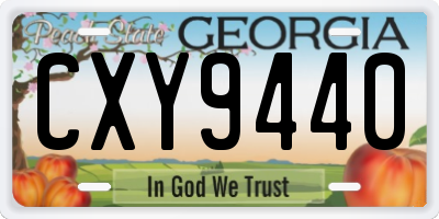 GA license plate CXY9440