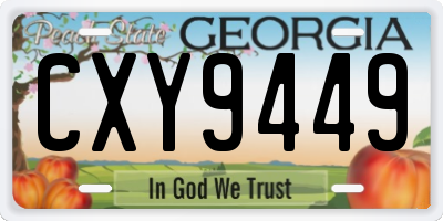 GA license plate CXY9449