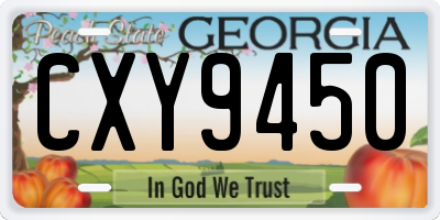 GA license plate CXY9450