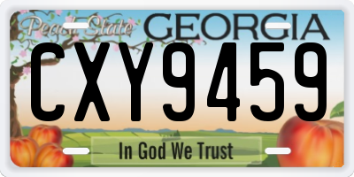 GA license plate CXY9459