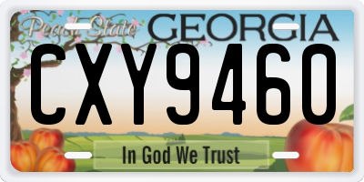 GA license plate CXY9460