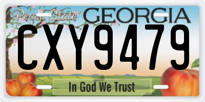 GA license plate CXY9479