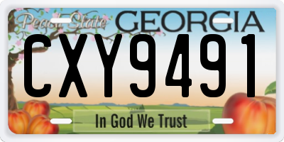 GA license plate CXY9491