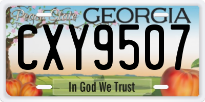 GA license plate CXY9507