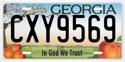 GA license plate CXY9569