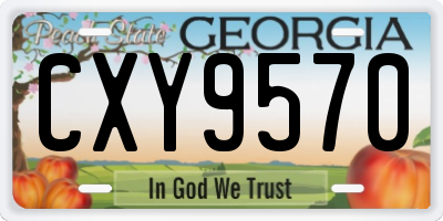 GA license plate CXY9570