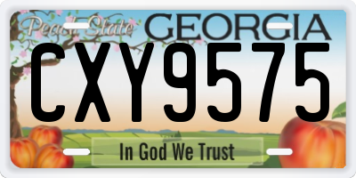 GA license plate CXY9575