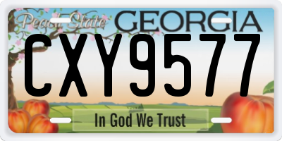 GA license plate CXY9577