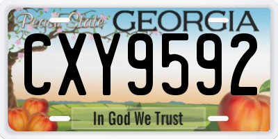 GA license plate CXY9592