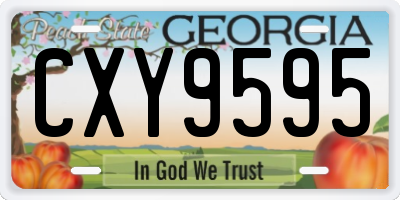 GA license plate CXY9595