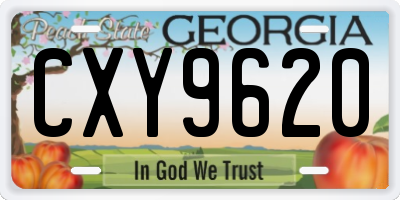 GA license plate CXY9620