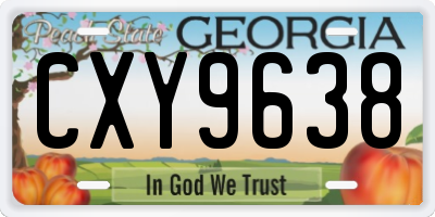 GA license plate CXY9638