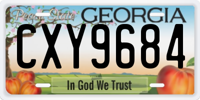 GA license plate CXY9684