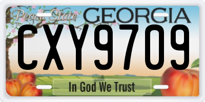 GA license plate CXY9709