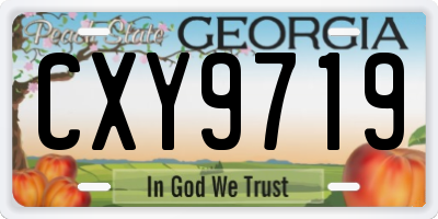 GA license plate CXY9719