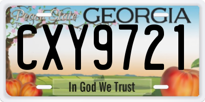 GA license plate CXY9721