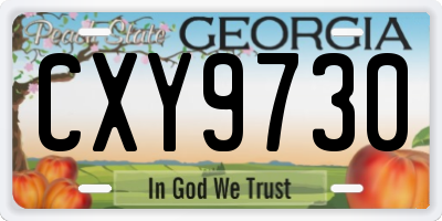 GA license plate CXY9730