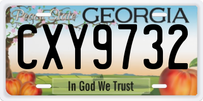 GA license plate CXY9732