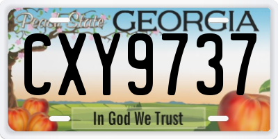 GA license plate CXY9737