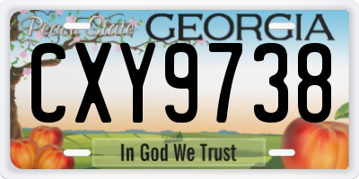 GA license plate CXY9738
