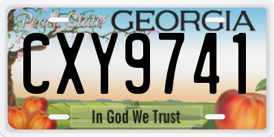 GA license plate CXY9741