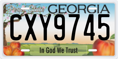GA license plate CXY9745