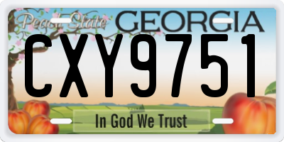 GA license plate CXY9751