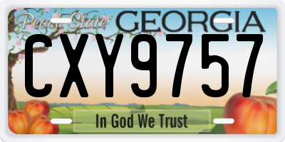 GA license plate CXY9757