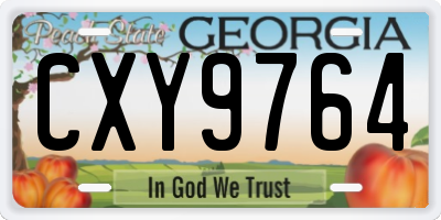 GA license plate CXY9764