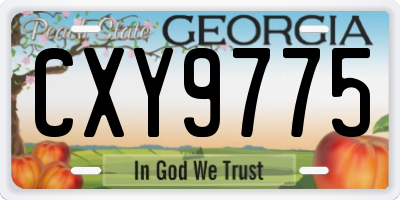 GA license plate CXY9775