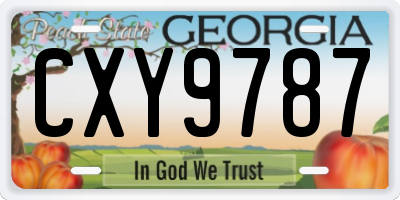 GA license plate CXY9787