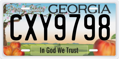 GA license plate CXY9798