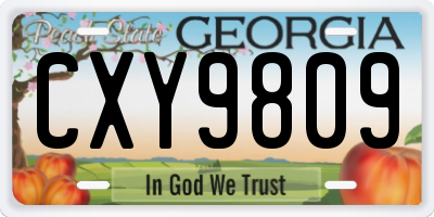 GA license plate CXY9809