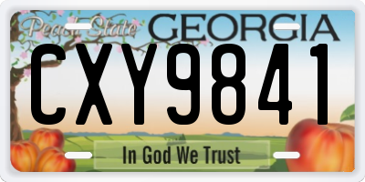 GA license plate CXY9841