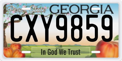 GA license plate CXY9859