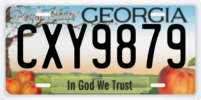 GA license plate CXY9879
