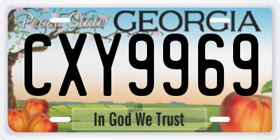 GA license plate CXY9969