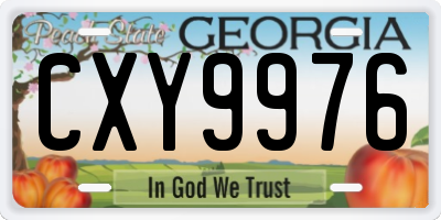 GA license plate CXY9976