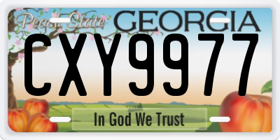 GA license plate CXY9977