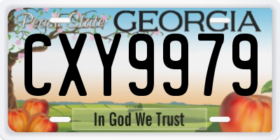 GA license plate CXY9979