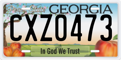 GA license plate CXZ0473