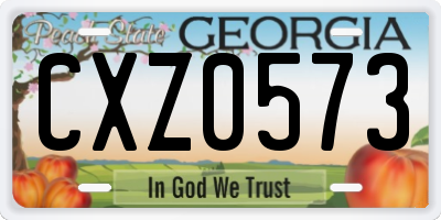 GA license plate CXZ0573