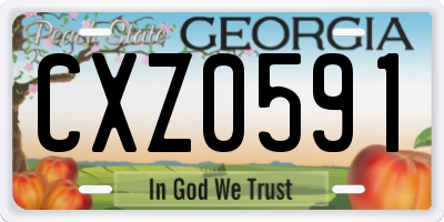 GA license plate CXZ0591