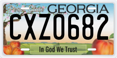 GA license plate CXZ0682