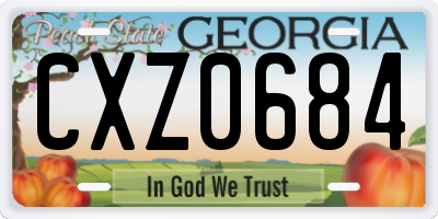 GA license plate CXZ0684