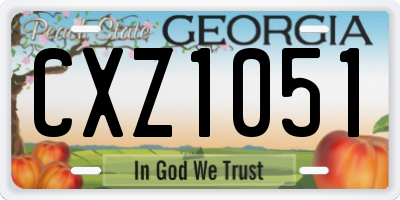 GA license plate CXZ1051